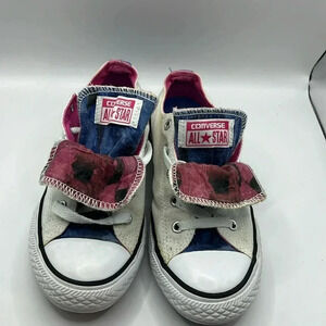 Converse All*Star childs white low tops athletic sneaker 3 girl youth streetwear